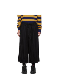 Yohji Yamamoto Black Embroidered Trousers
