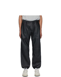 GR-Uniforma Black Faux Leather Trousers