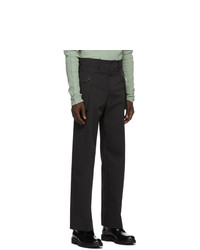 Uniforme Paris Black Flap Pocket Trousers