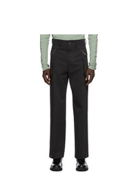 Uniforme Paris Black Flap Pocket Trousers