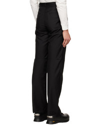 C2h4 Black Folded Waist Trousers