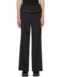 Dion Lee Black Foldover Trousers