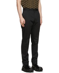 Versace Black Greca Trousers