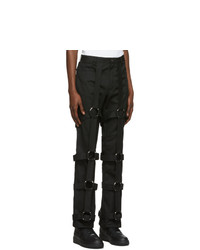 Who Decides War by MRDR BRVDO Black Harness Trousers