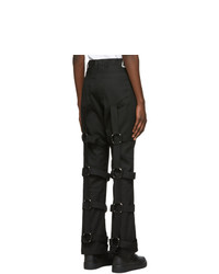 Who Decides War by MRDR BRVDO Black Harness Trousers