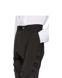 D.gnak By Kang.d Black Layered D Ring Trousers