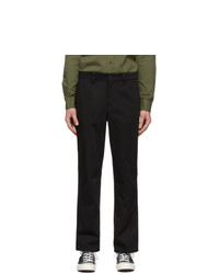 Nudie Jeans Black Lazy Leo Chino Trousers