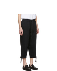 Kuro Black Loose Denim Easy Trousers