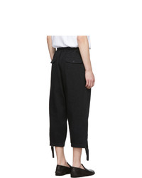 Kuro Black Loose Denim Easy Trousers