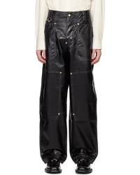 Eytys Black Mercury Faux Leather Trousers