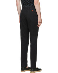 Ps By Paul Smith Black Mid Fit Zebra Trousers
