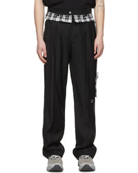 C2h4 Black My Own Private Planet Raw Edge Tailored Trousers