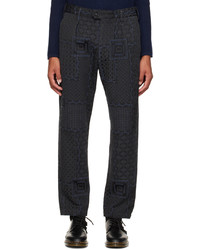 Engineered Garments Black Navy Carlyle Trousers