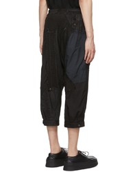 By Walid Black Navy Orson Trousers