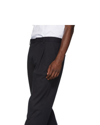 MSGM Black One Pleat Trousers