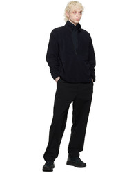 GOLDWIN Black One Tuck Tapered Trousers