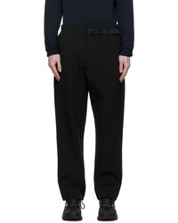 GOLDWIN Black One Tuck Tapered Trousers