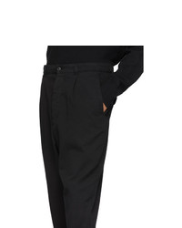 AMI Alexandre Mattiussi Black Oversized Carrot Fit Trousers