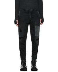 Diesel Black Patchwork Carrot Chino Jeans