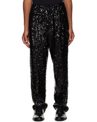 Dries Van Noten Black Penny Long Trousers