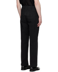 Factor's Black Pintuck Trousers