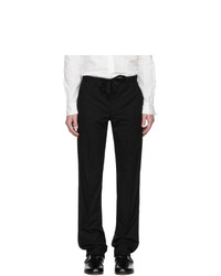TAKAHIROMIYASHITA TheSoloist. Black Plain Front Work Trousers