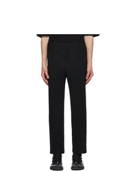 Homme Plissé Issey Miyake Black Pleated Straight Trousers