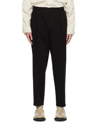 Dries Van Noten Black Pleated Trousers