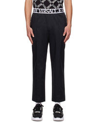 VERSACE JEANS COUTURE Black Pleated Trousers