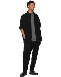 N. Hoolywood Black Polyester Trouser