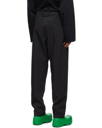 Wooyoungmi Black Polyester Trousers