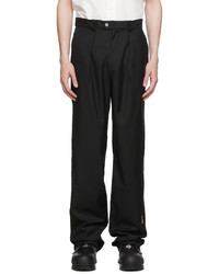 C2h4 Black Polyester Trousers