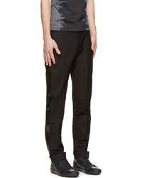 Calvin Klein Collection Black Pvc Trim Trousers