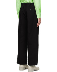 Recto Black Relaxed Fit Trousers