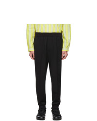 N. Hoolywood Black Ribbed Easy Trousers