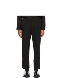 Wooyoungmi Black Rolled Cuff Trousers