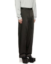 Xander Zhou Black Satin Trousers