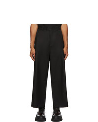 Both Black Second Layer Edition Pleated Wide Trousers