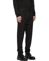 Ermenegildo Zegna Black Solid Comfort Trousers