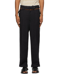 Bed J.W. Ford Black Straight Trousers