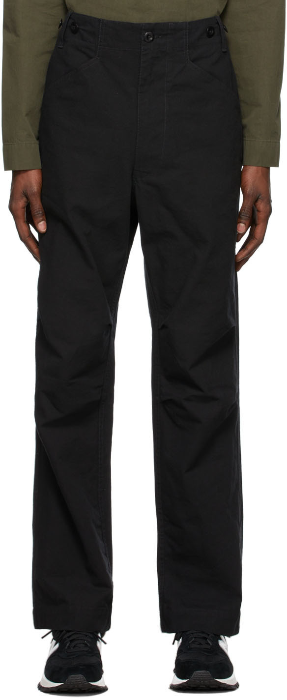 Mhl By Margaret Howell Black Surplus Trousers, $410 | SSENSE | Lookastic