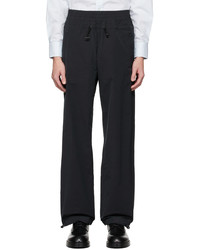 Dries Van Noten Black Taffeta Trousers