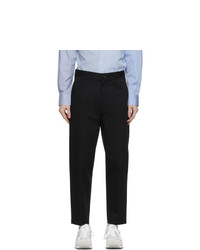Comme des Garcons Homme Black Tapered Chino Trousers