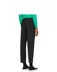 Kenzo Black Tapered Cropped Trousers