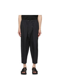Fumito Ganryu Black Tapered Trousers