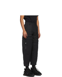 Chen Peng Black Technical Quilting Trousers