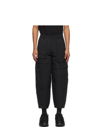 Chen Peng Black Technical Quilting Trousers