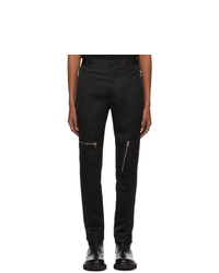 Alexander McQueen Black Techno Twill Trousers