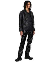 Gmbh Black Thor Faux Leather Trousers