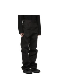 Jil Sander Black Turn Up Cuff Trousers